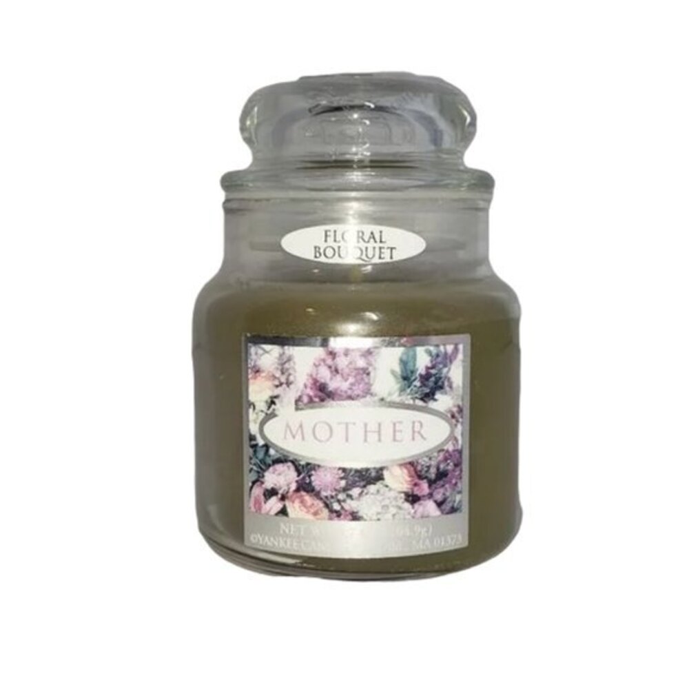 NEW YANKEE CANDLE 3.7oz MOTHER FLORAL BOUQUET Jar Housewarmer Candle